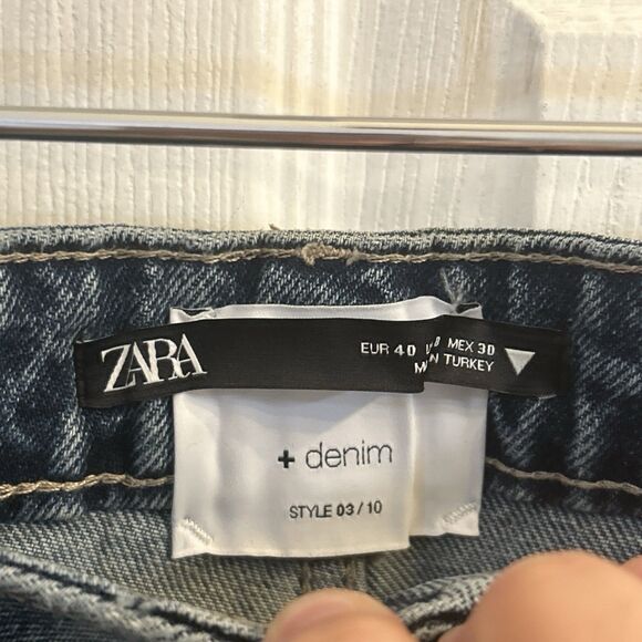 ZARA Flare Jeans Low Rise Blue Women’s Size 8 Regular Length Denim NWT - Picture 3 of 16